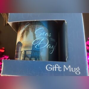 New Seas the Day Blue Mug